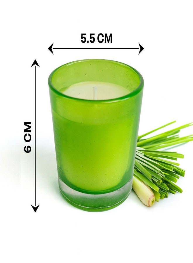 Adisesh Decor Soy Wax Scented Votive Candles - Lemon Grass (Set of 6) | Each Having 10 Hrs Burn Time - Image 2